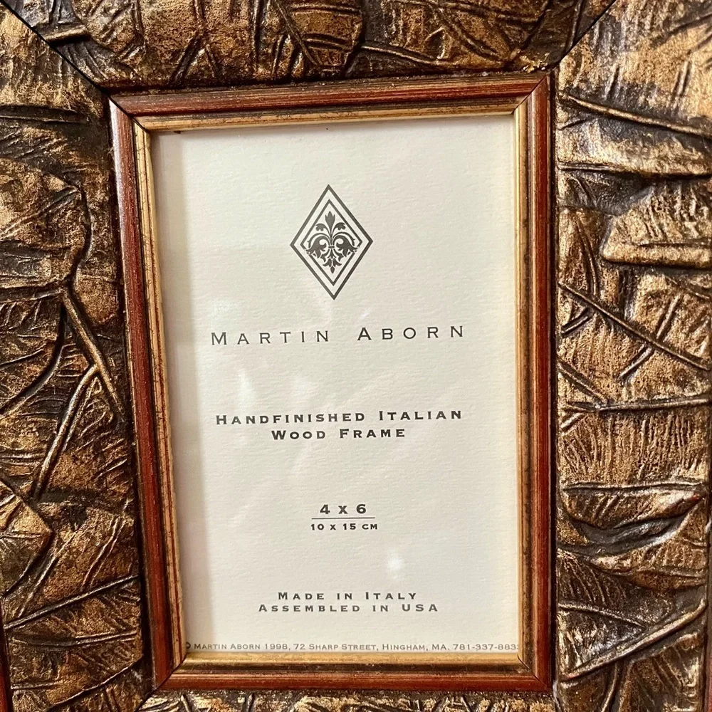Martin Aborn Brown and Gold Wood Frame